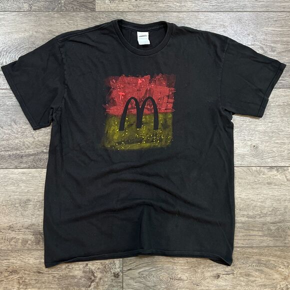 Other - Vintage McDonald’s Painted Logo T-Shirt Black Retro Graphic - Men's Large